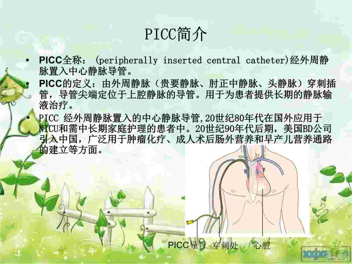 乳腺癌患者的picc管的使用