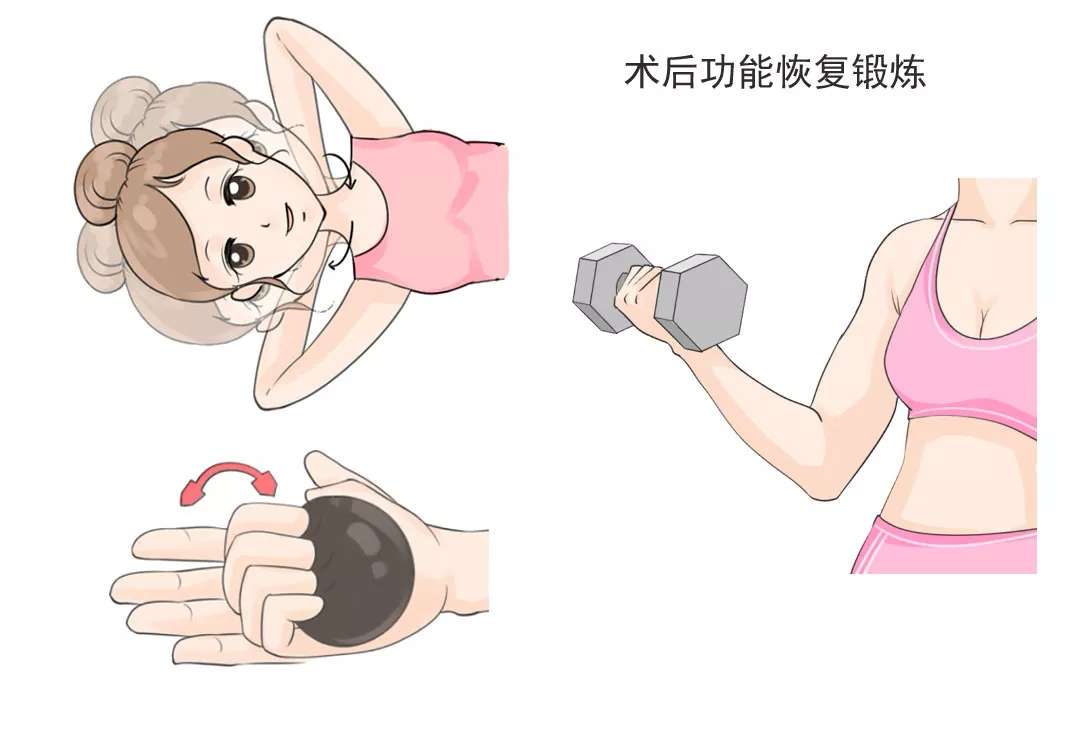术后功能恢复锻炼由于部分乳腺癌患者要清扫腋窝淋巴结(能不进行腋窝