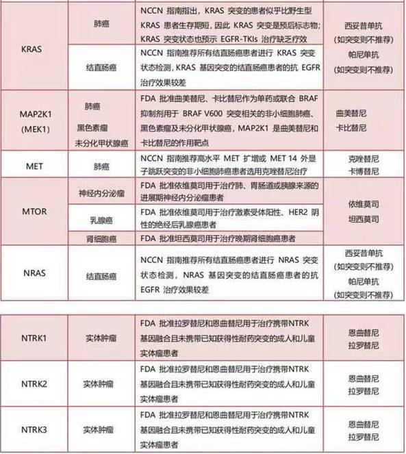 癌种基因对应的靶向药使用(具体以医生为准-胃癌康复圈-觅健