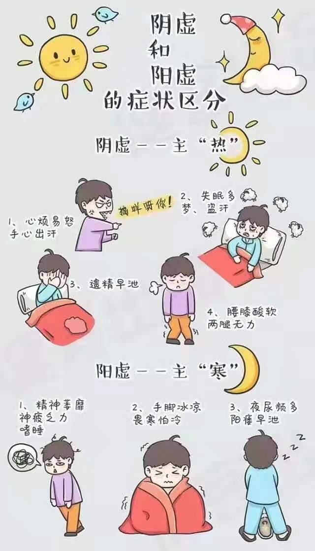 阴虚和阳虚体质阳虚则外寒阴虚则内热阳盛则外热阴盛则内