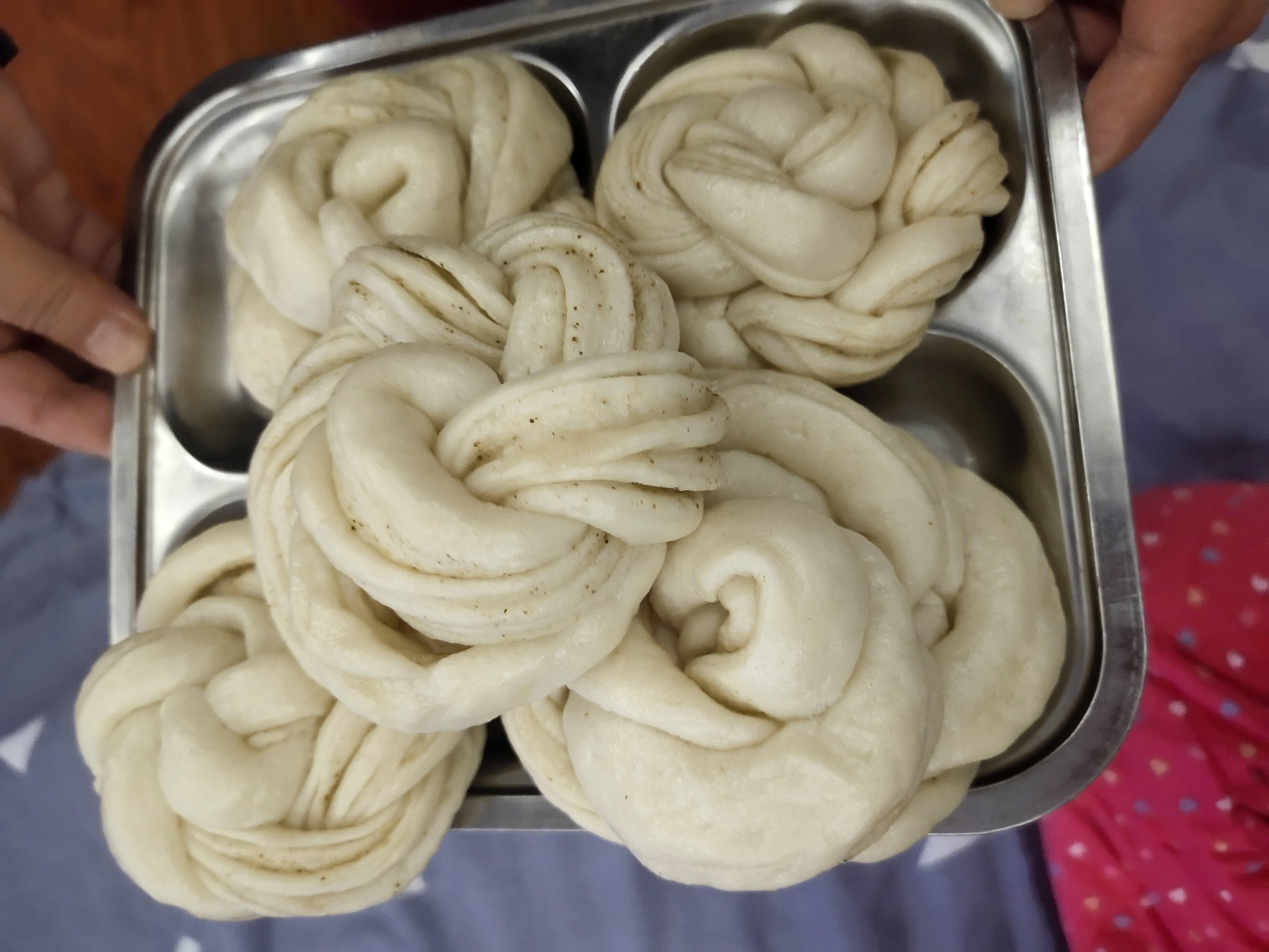 做面食红糖包花卷