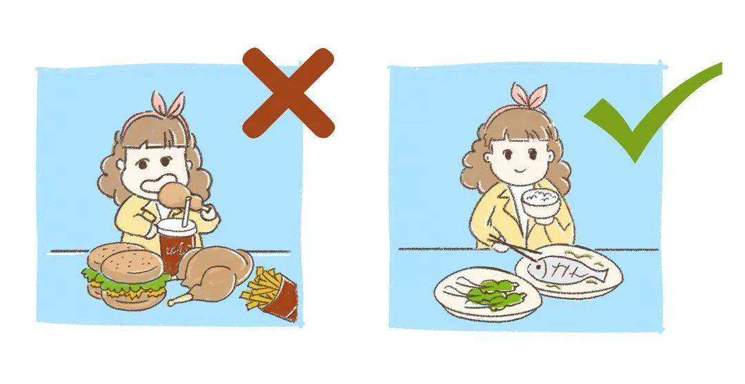 高血压饮食卡通图片